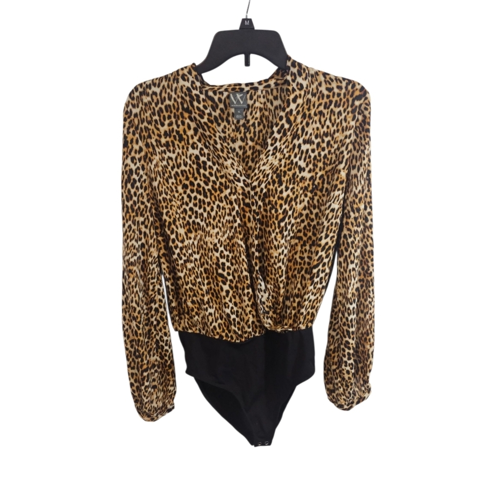 Worthington Size M Animal Print Bodysuit